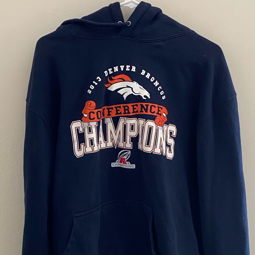 NFL denver broncos hoodie men's size large